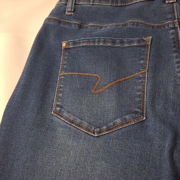 Vintage Womens Santana Mid Rise Straight Leg Jeans Size 10 Dark Blue Wash - Picture 12 of 15